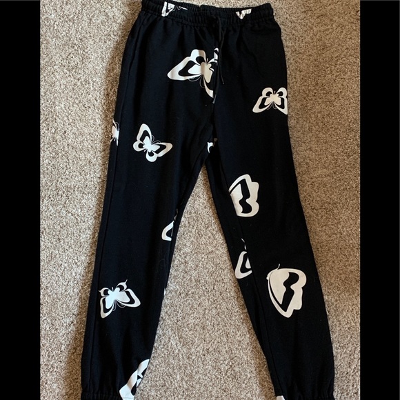 ADIKA black butterfly sweatpants - Picture 1 of 1